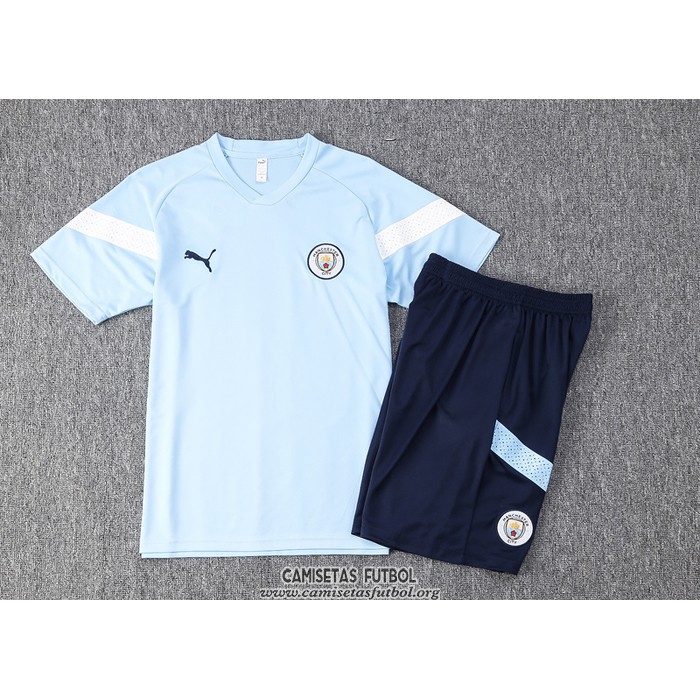 Chandal del Manchester City Manga Corta 2022/2023 Azul - Pantalon Corto